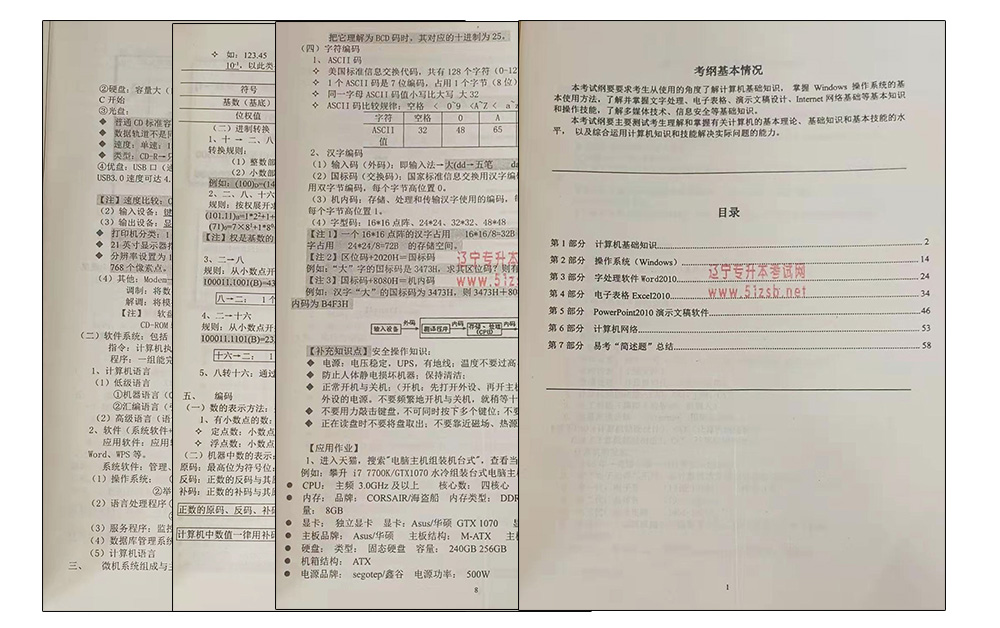 公共課計(jì)算機(jī)基礎(chǔ)內(nèi)容頁(yè)面