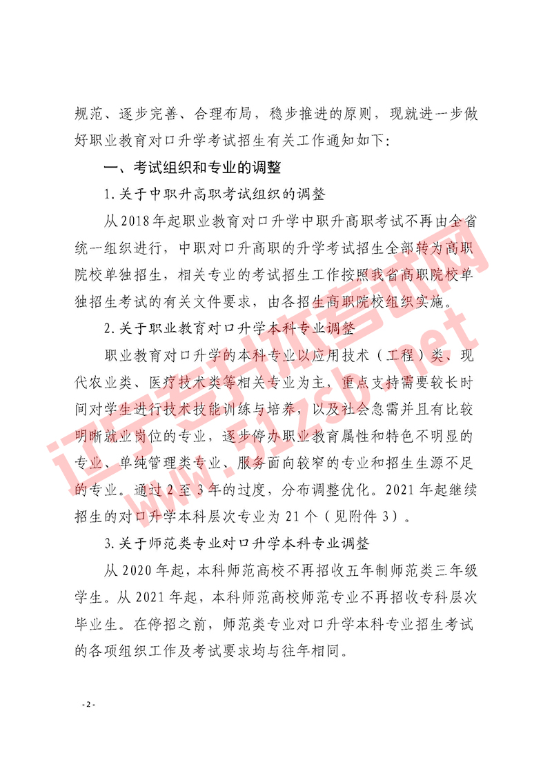 2018年遼寧專升本考試文件