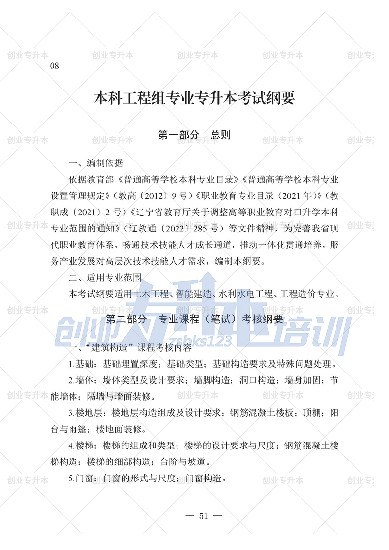 2025年遼寧專升本工程組考試大綱