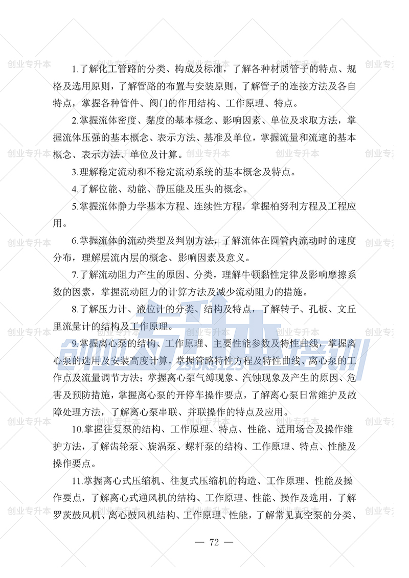 2025年遼寧專升本化工組考試大綱